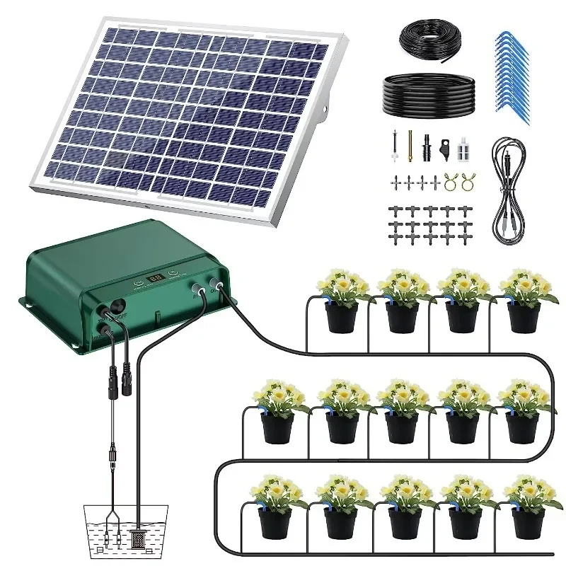 Solar Drip Irrigation Kit Garden - Солнечный гидропонный ирригационный комплект: автоматическая система