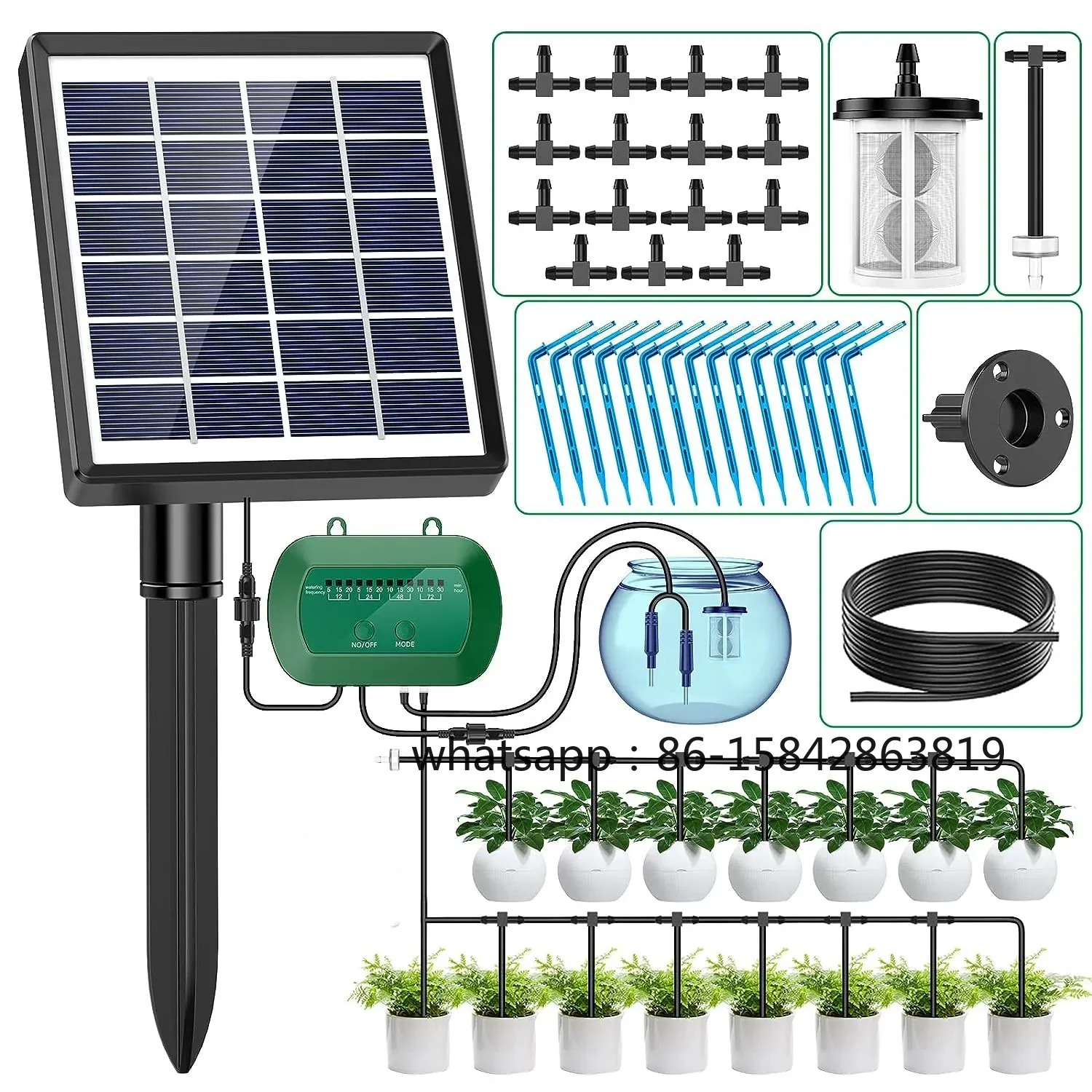 Solar Drip Irrigation Kit Garden - Комплект контроллера для теплицы, микропомпа для