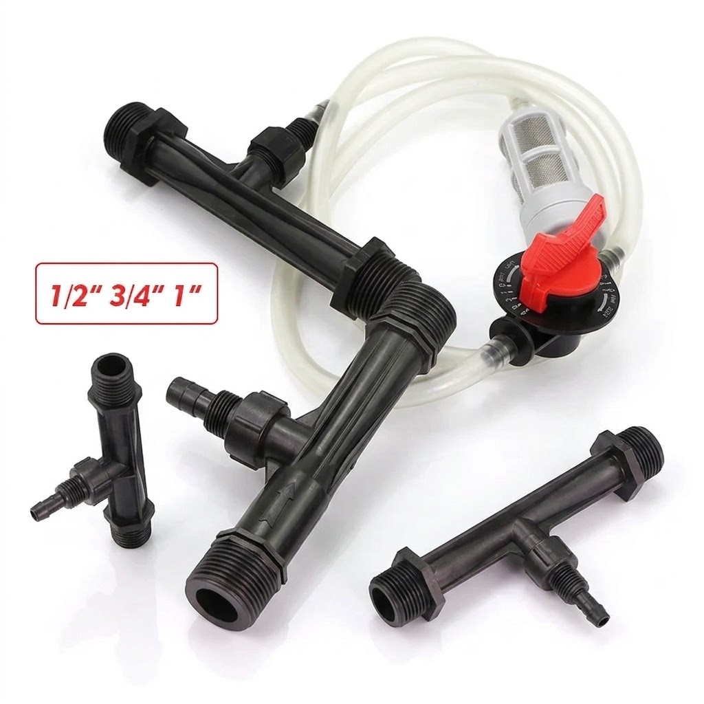 Fertilizer Injector Venturi 3/4 Inch - Комплект вентуриевского инжектора удобрений 1/2, 3/4,