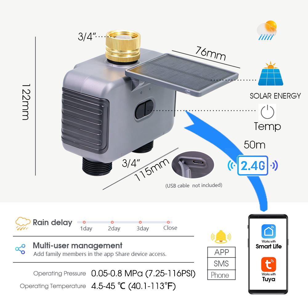 Умный таймер полива Tuay Smart – обзор и цена Rain Sensor For Irrigation Timer