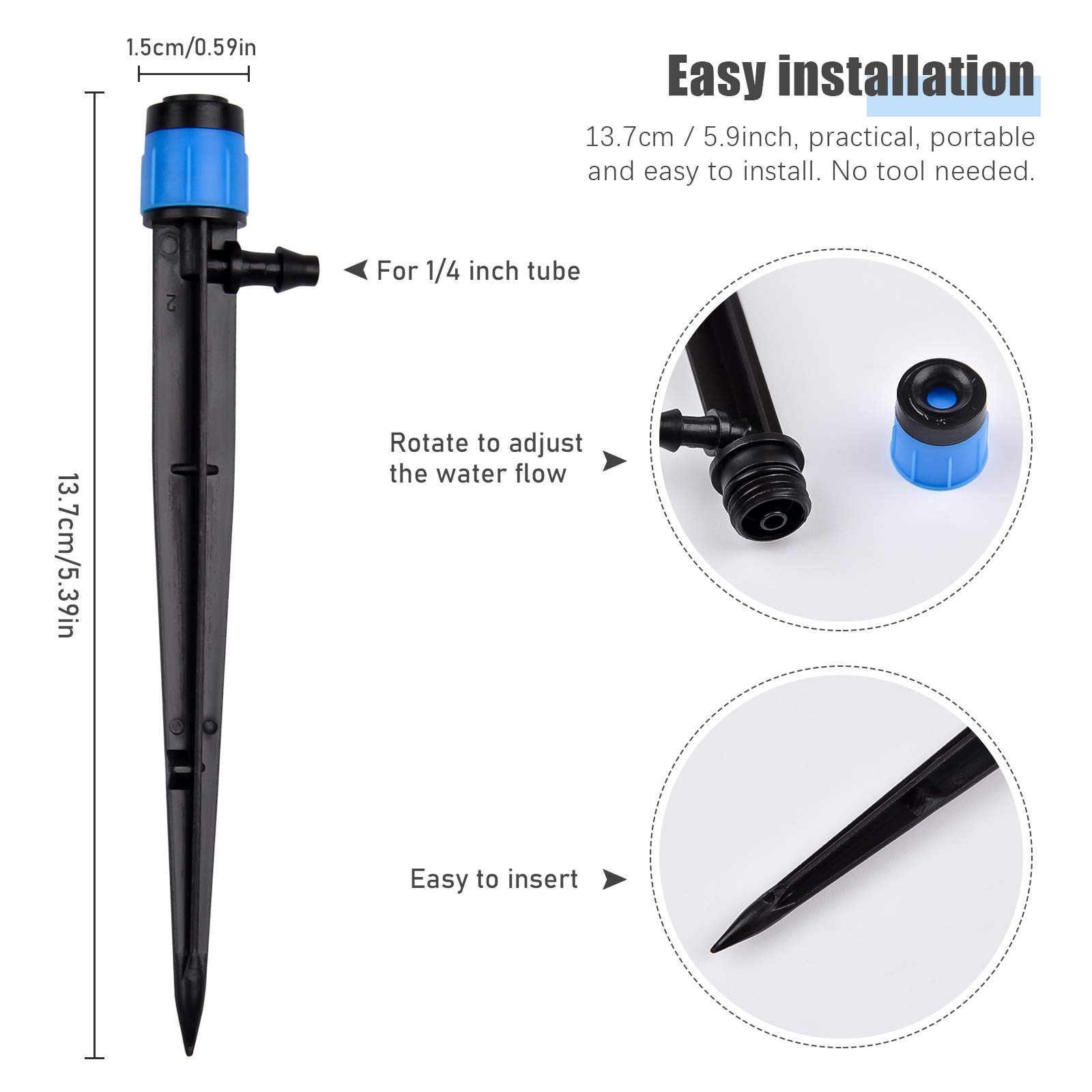 30 шт. капельницы для орошения – обзор и цена Drip Emitters Adjustable 360 Micro