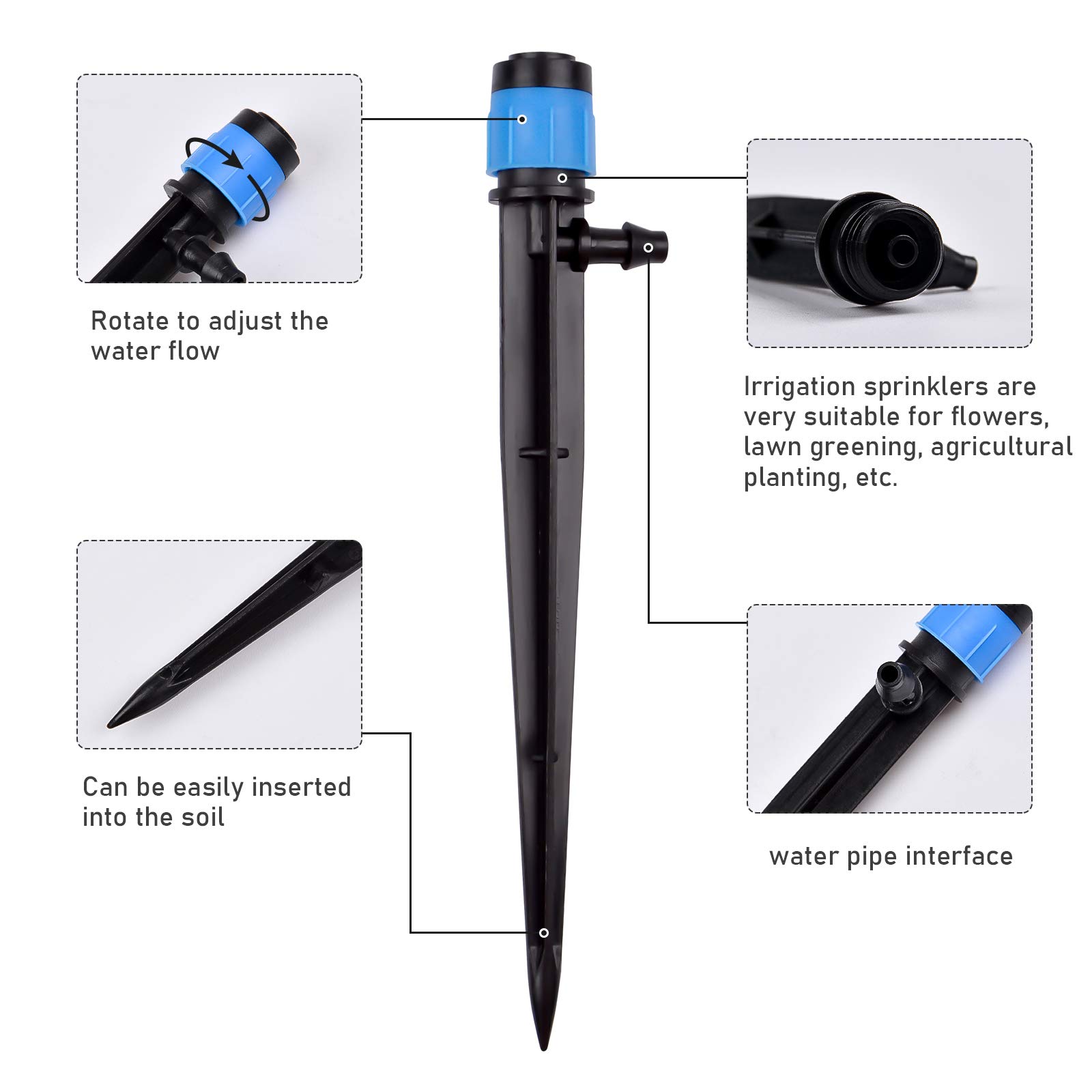 30 шт. капельницы для орошения – обзор и цена Drip Emitters Adjustable 360 Micro
