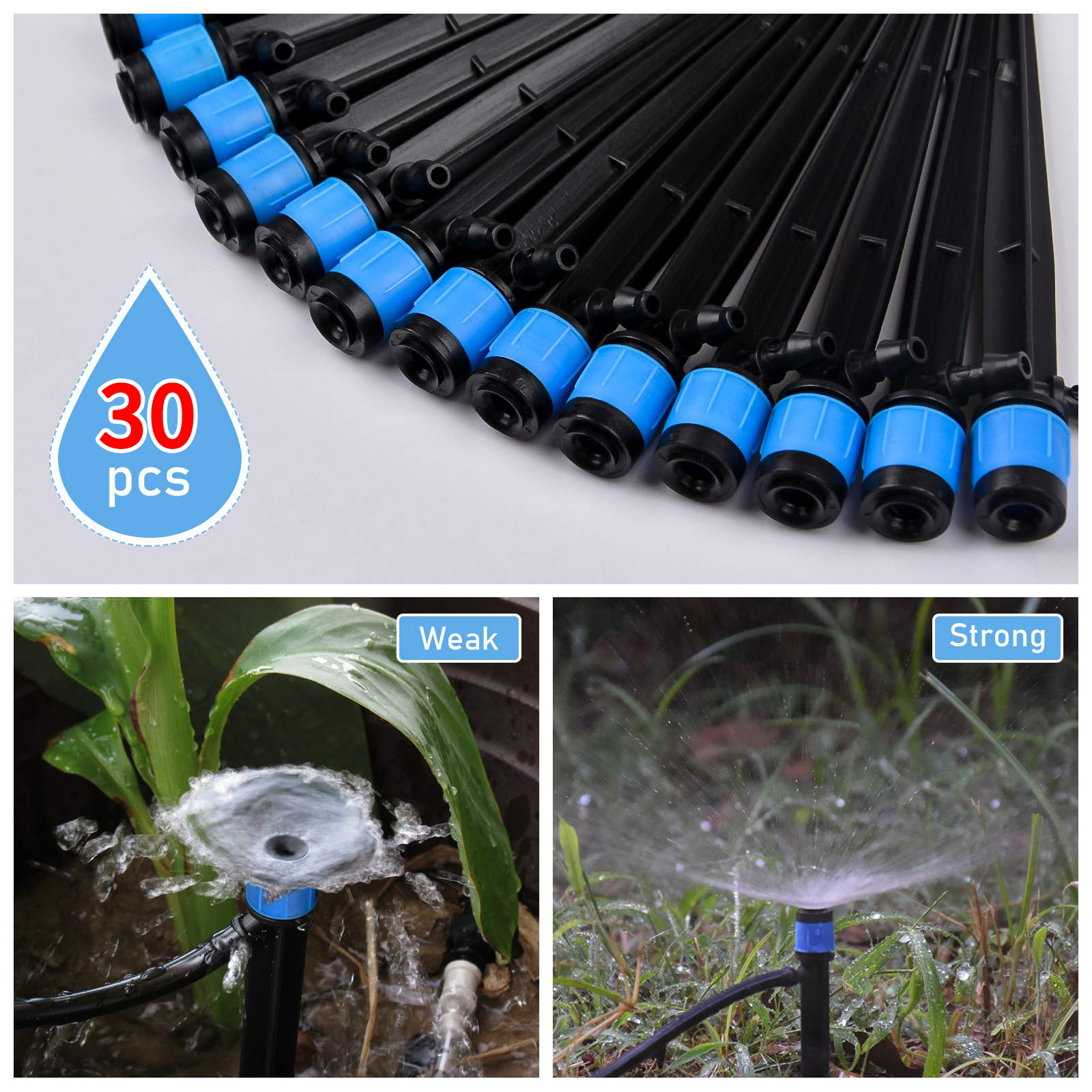 30 шт. капельницы для орошения – обзор и цена Drip Emitters Adjustable 360 Micro