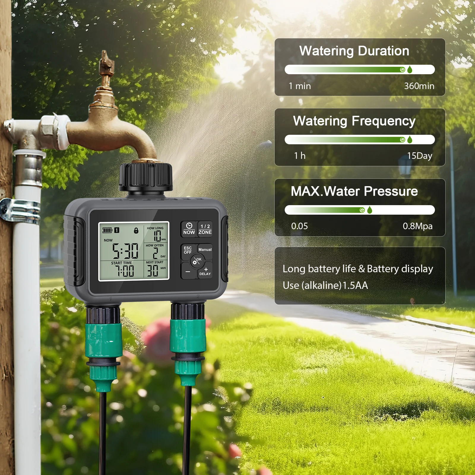 Двухвыходной таймер для полива – обзор и цена Rain Sensor For Irrigation Timer