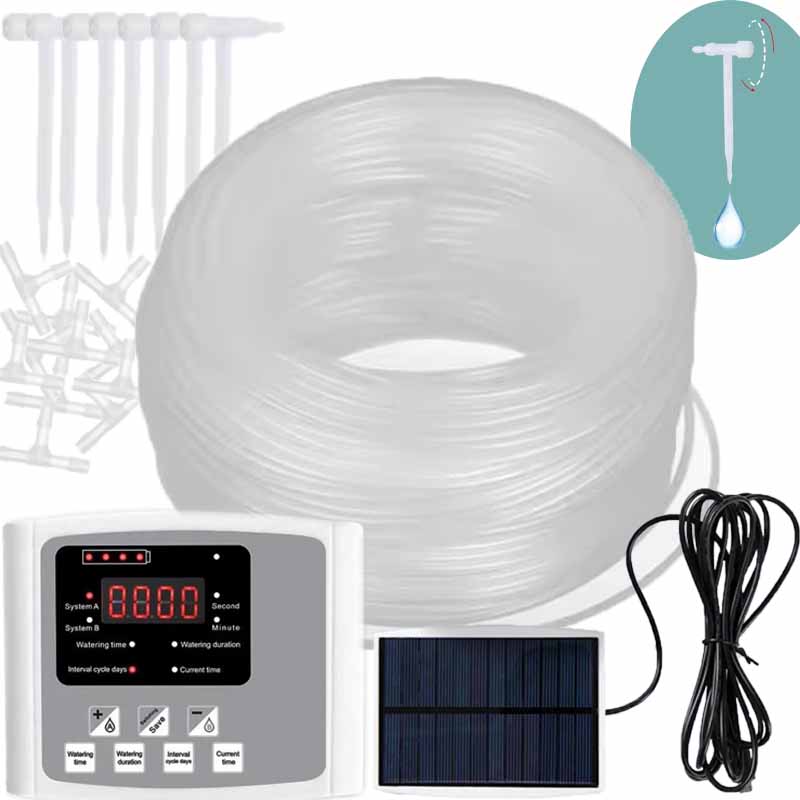Автоматическое устройство для  – обзор и цена Solar Drip Irrigation Kit Garden