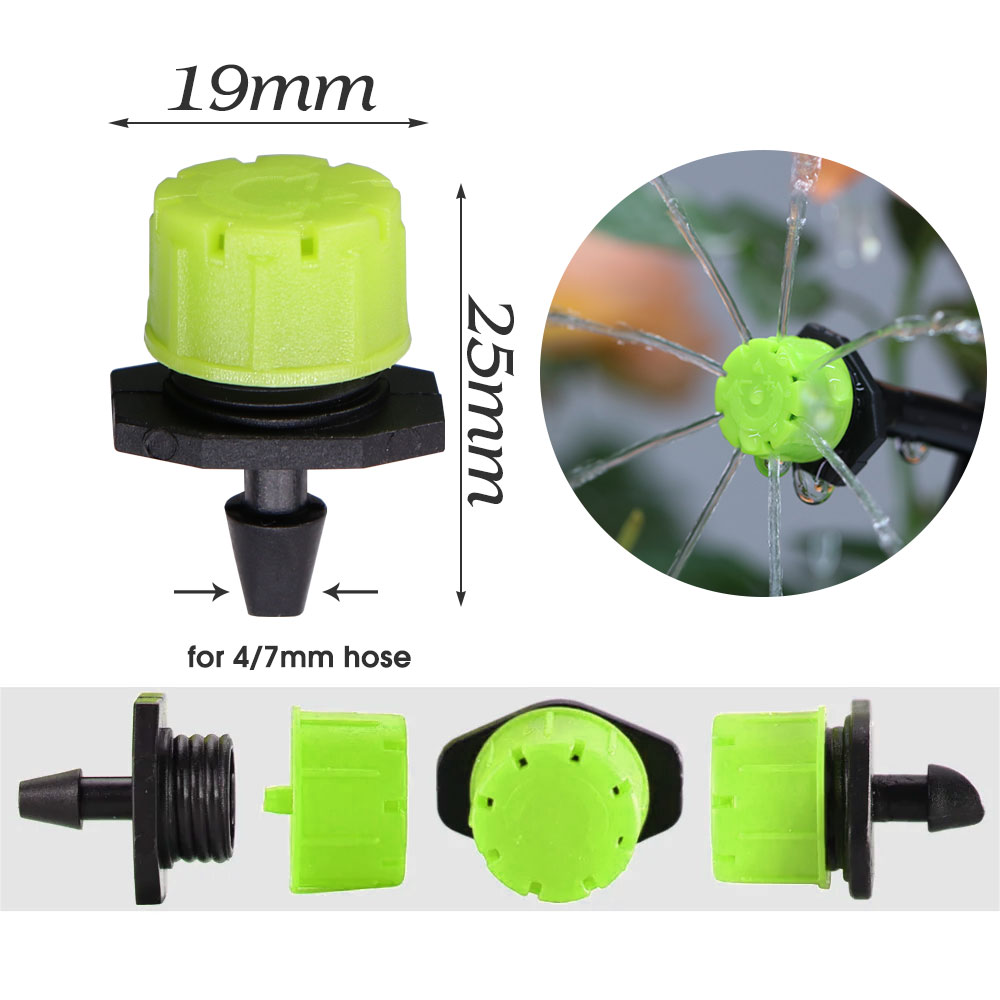 30-1000 шт. зеленые регулируем – обзор и цена Drip Emitters Adjustable 360 Micro