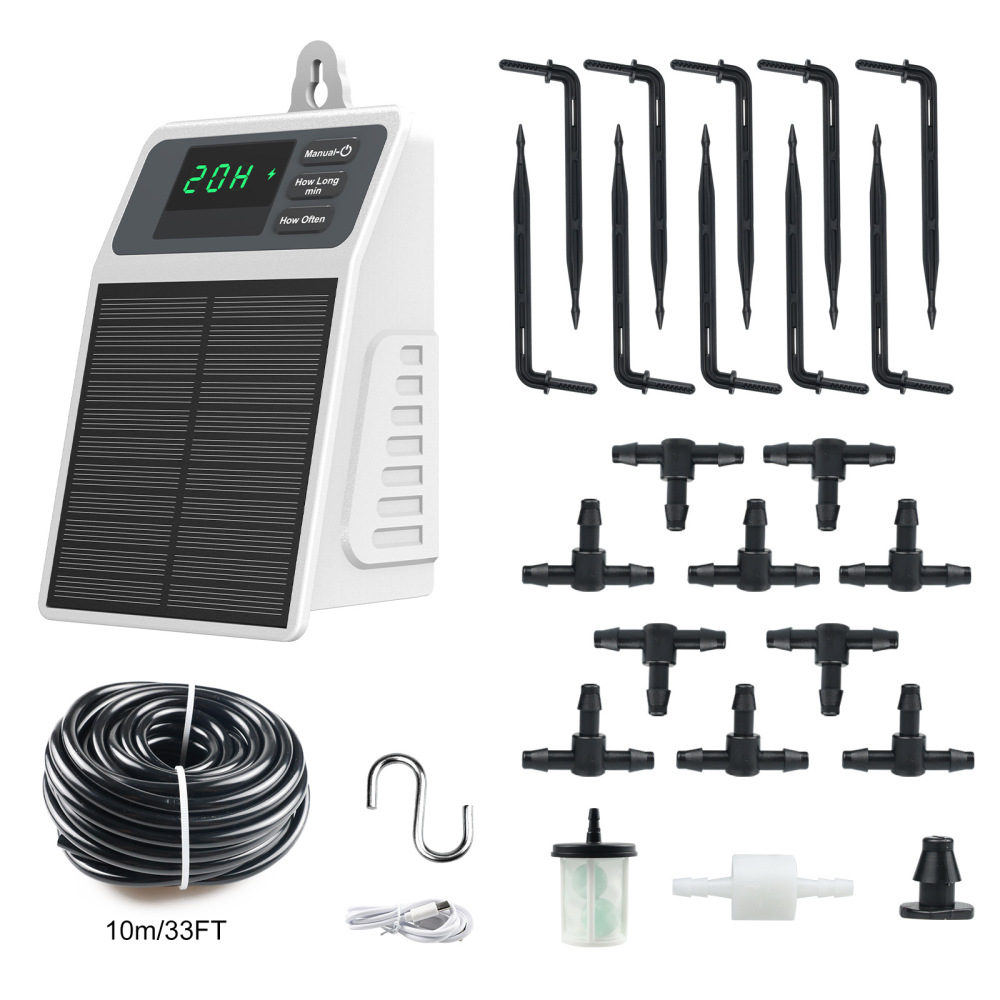 Автоматическая система полива  – обзор и цена Solar Drip Irrigation Kit Garden