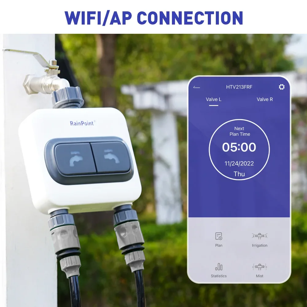 Wi-Fi таймер полива RAINPOINT  – обзор и цена Wifi Water Timer Hose Faucet Smart