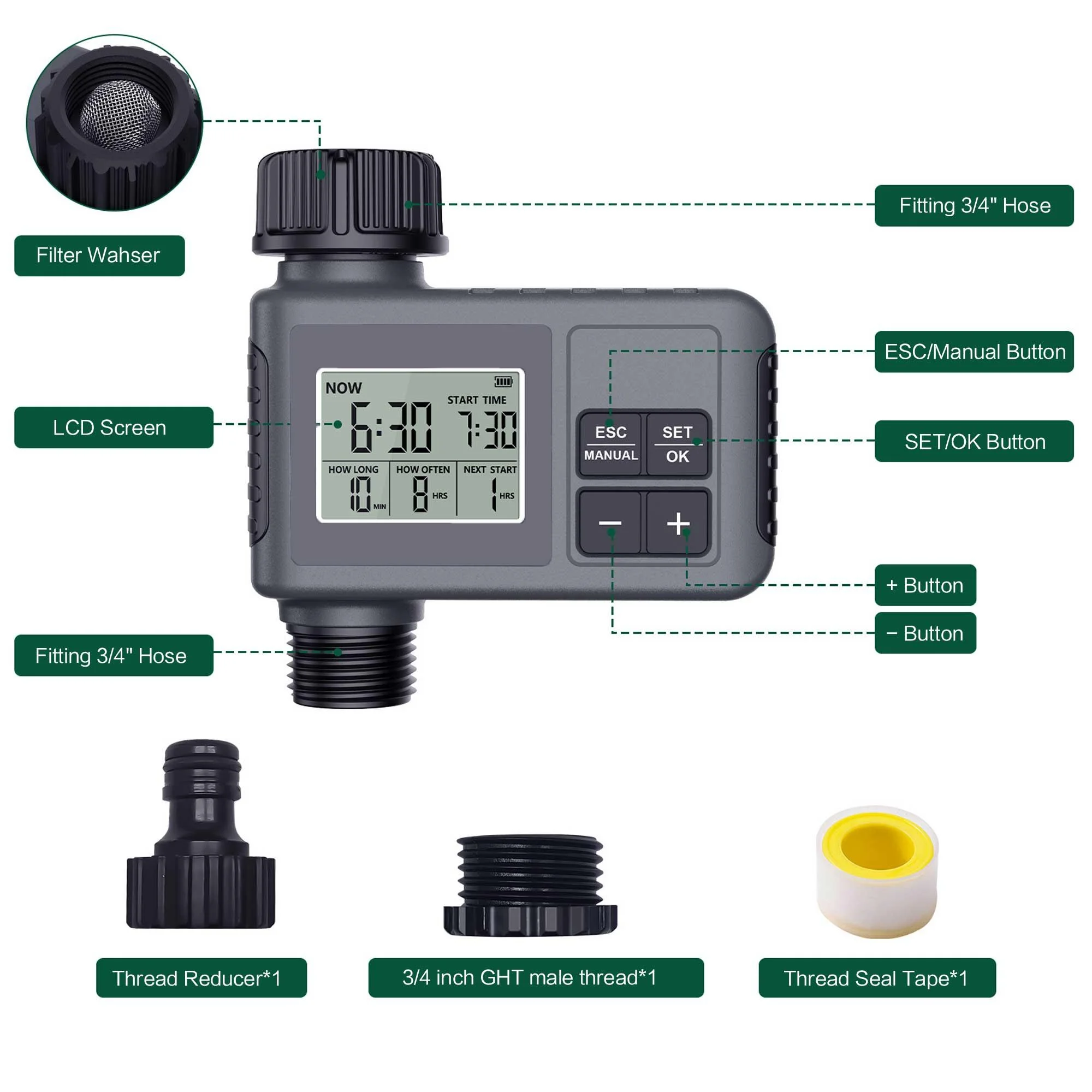 Умный цифровой таймер для поли – обзор и цена Rain Sensor For Irrigation Timer