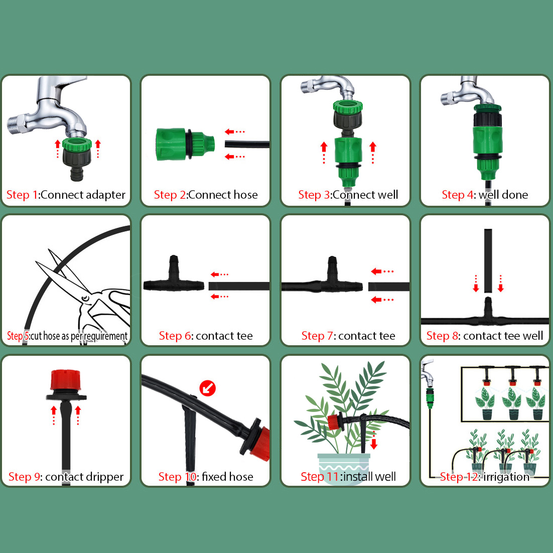 Теплица, 15-30 м, рандомный ав – обзор и цена Drip Irrigation System Automatic Kit