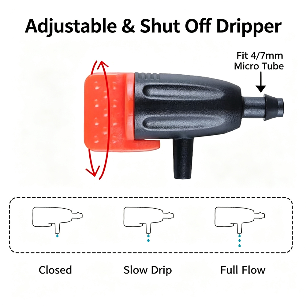 Регулируемый капельный эмиттер – обзор и цена Drip Emitters Adjustable 360 Micro