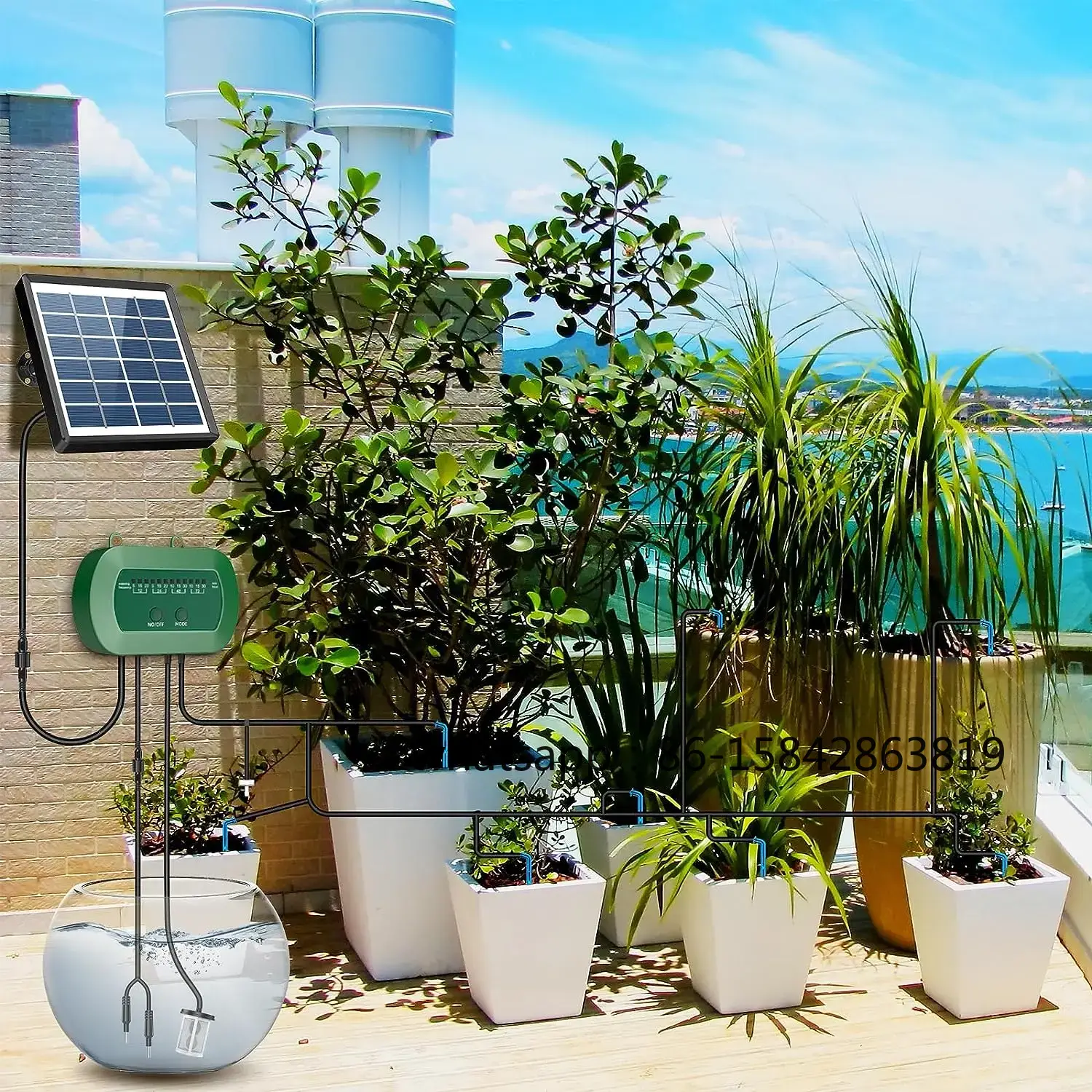 Комплект контроллера для тепли – обзор и цена Solar Drip Irrigation Kit Garden