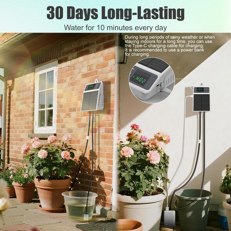 Умная система полива HOT-Smart – обзор и цена Solar Drip Irrigation Kit Garden