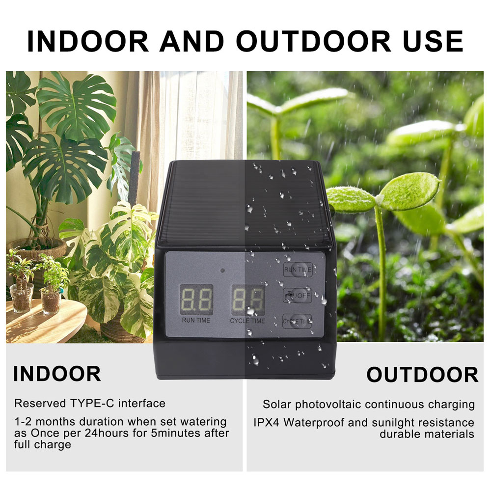 Таймер на солнечной энергии, а – обзор и цена Solar Drip Irrigation Kit Garden