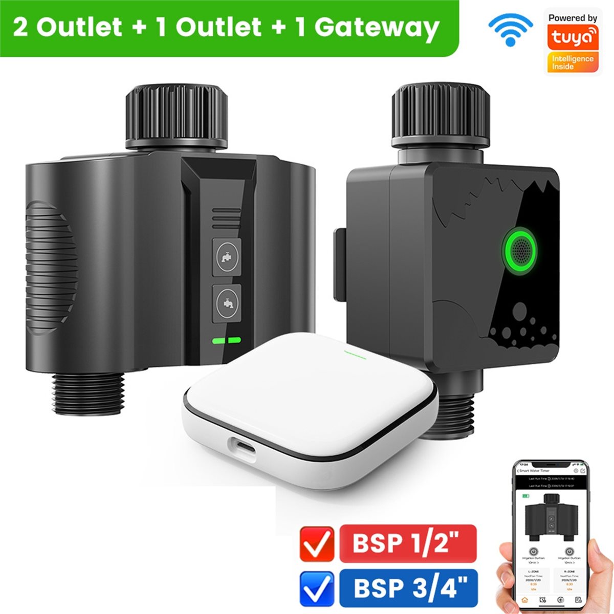 Y17A 1 комплект WiFi-таймера д – обзор и цена Wifi Water Timer Hose Faucet Smart