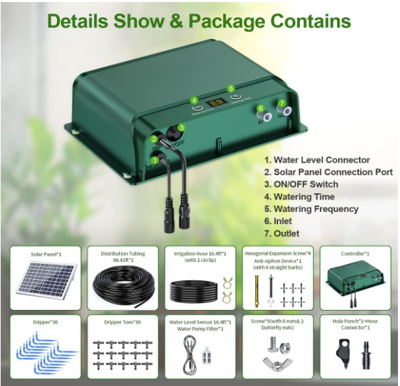 Горячий товар: Солнечная автом – обзор и цена Solar Drip Irrigation Kit Garden