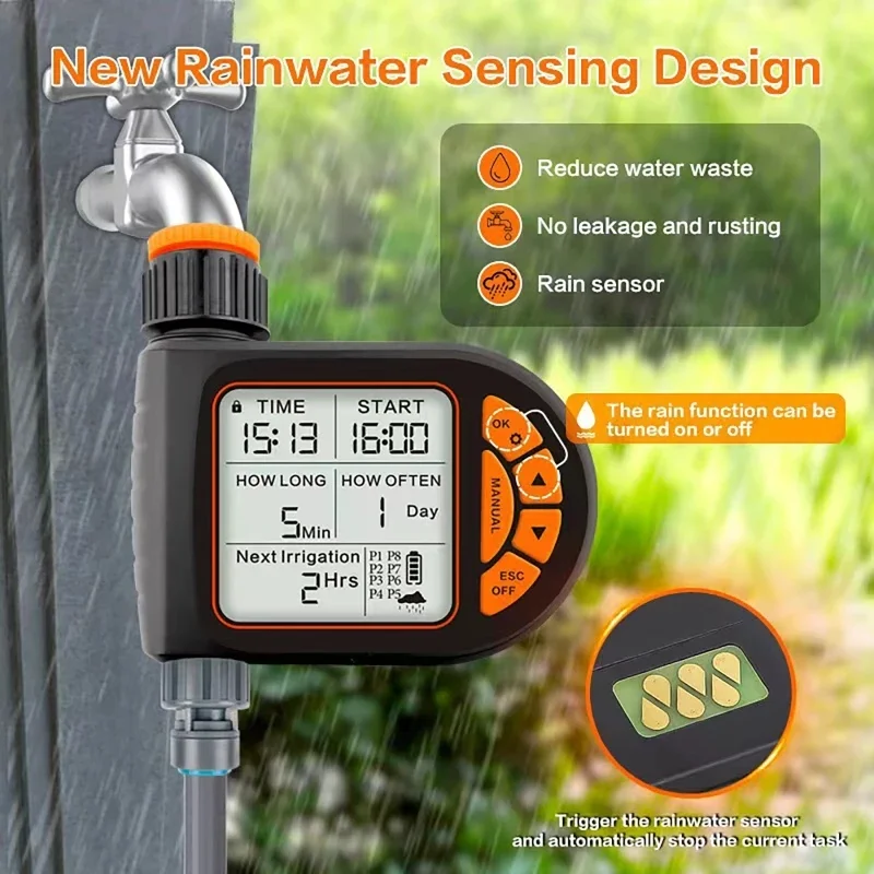 Умный таймер для полива сада,  – обзор и цена Rain Sensor For Irrigation Timer