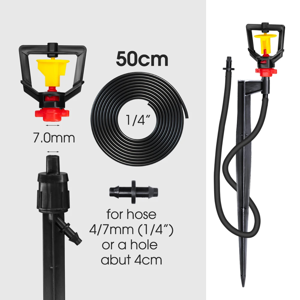 5 шт., насадка-распылитель для – обзор и цена Drip Emitters Adjustable 360 Micro