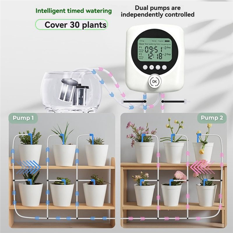 Для 30 горшечных растений: сов – обзор и цена Automatic Watering Pump Indoor Plants
