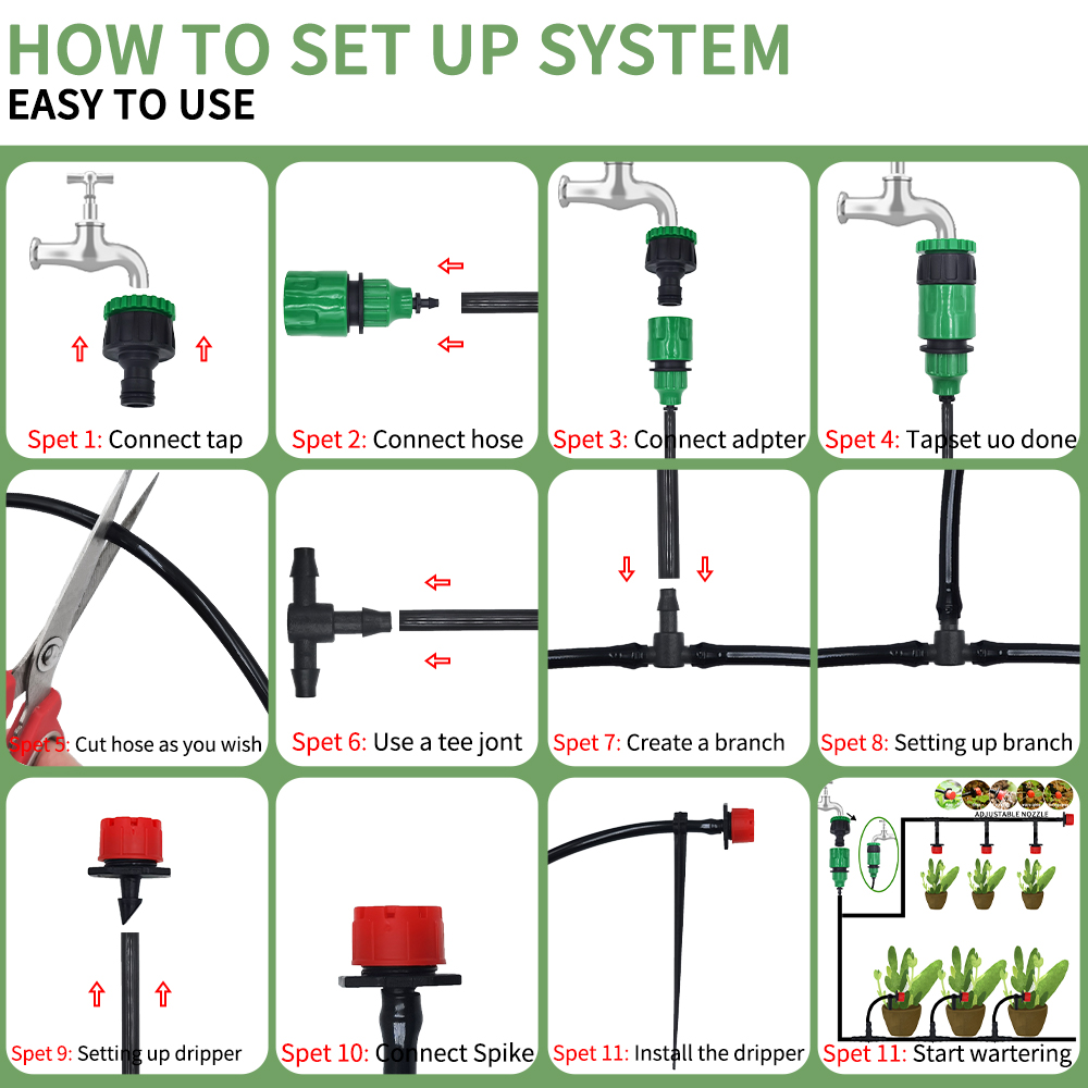 Микросистема капельного орошен – обзор и цена Drip Irrigation System Automatic Kit
